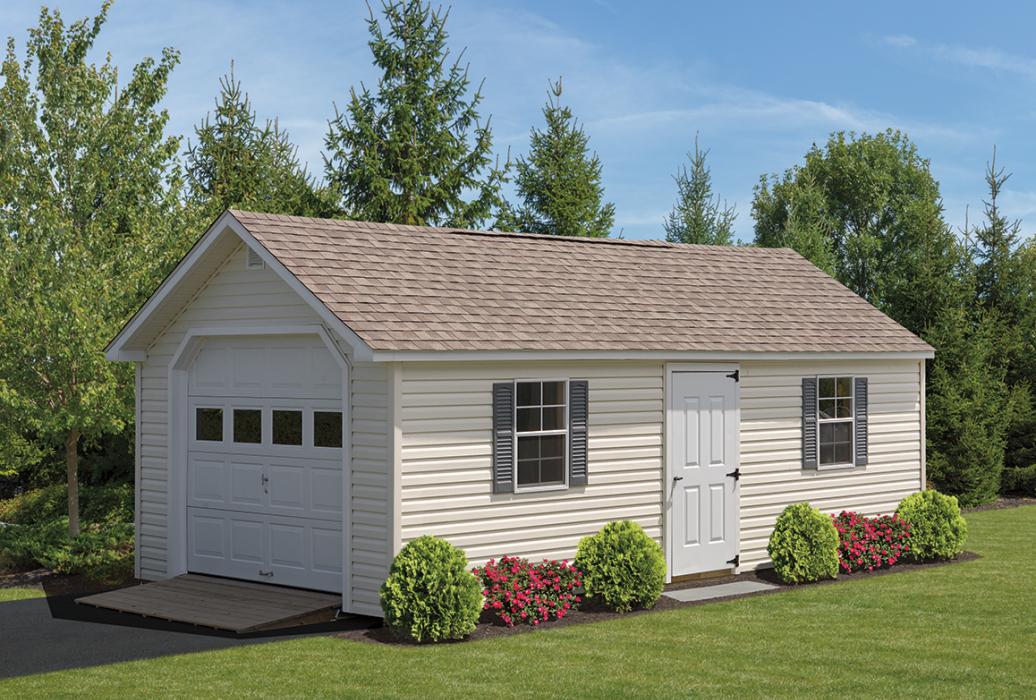 Classic Vinyl: Cape Cod Single Car Garage | Lancaster Barns